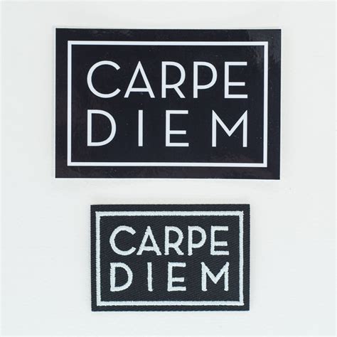 Carpe Diem Seize The Day Embroidered Iron On Patch And Vinyl Etsy