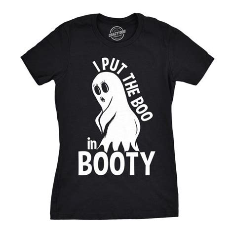 Halloween Ghost Shirts Funny Halloween Shirts Ladies I Put The Boo In Booty Funny Ghost