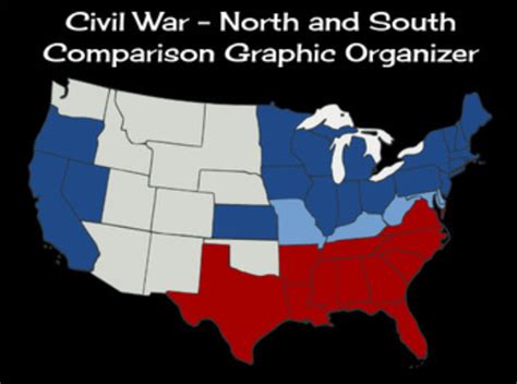 Civil War North And South Map