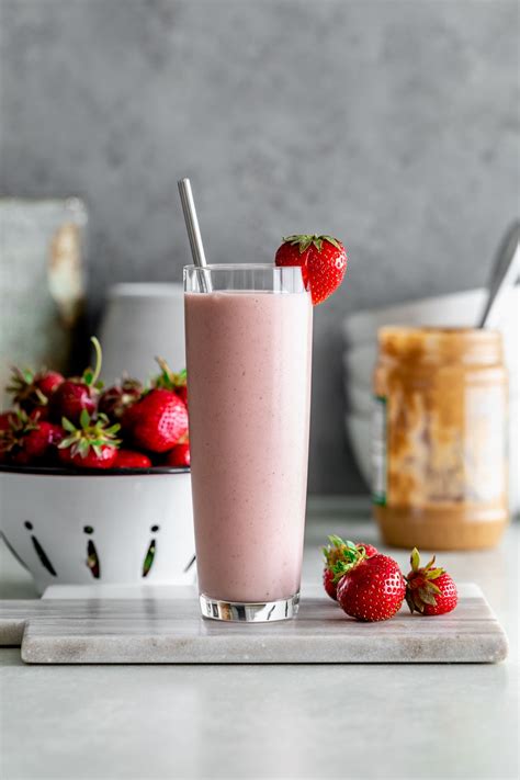 Strawberry Peanut Butter Smoothie Healthy Seasonal Recipes
