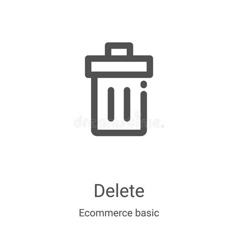 Delete Icon Vector From Business Collection Thin Line Delete Outline