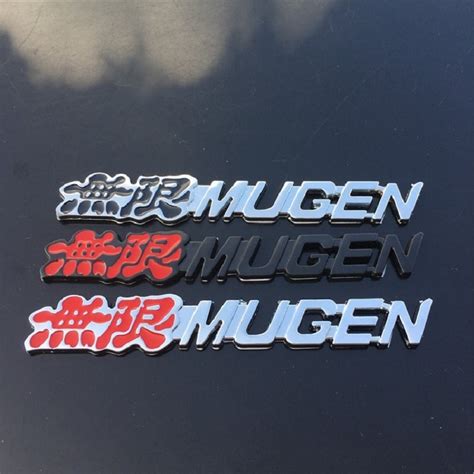 3d Mugen Logo Rear Badge Aluminum Emblem Chrome For Car Trunk Sticker