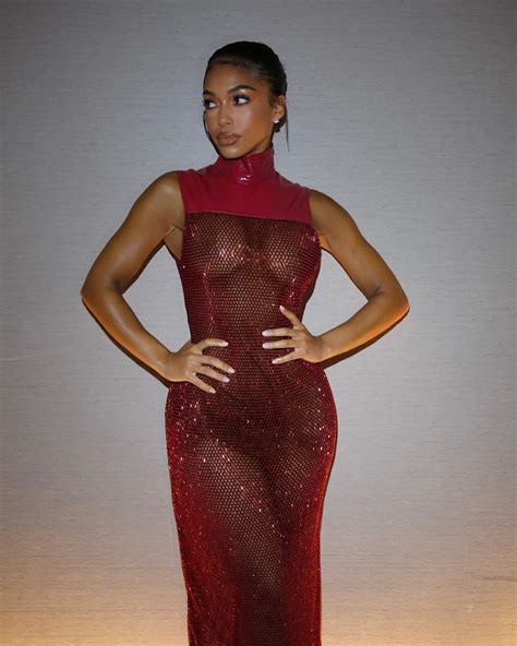 Lori Harvey Goes Braless Under A Completely Sheer Red Dress During Her Nyc Trip And Fans Are