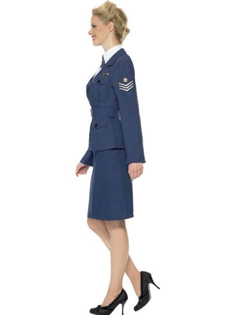 Navy Blue Raf Pilot Uniform Costume Womens Air Force Costume