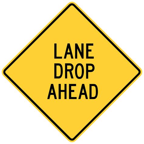 Lane Drop Ahead Massachusetts Clipart Free Download Transparent Png