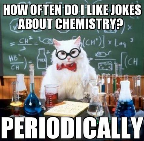 Periodically Chemistry Cat Nerdy Jokes Nerd Jokes