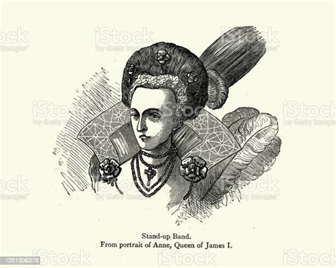 Anne Of Denmark Queen Of England Wife Of James I Stock Illustration