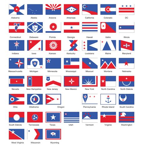 United We Stand A Redesign Of Usa State Flags By Ed Mitchell