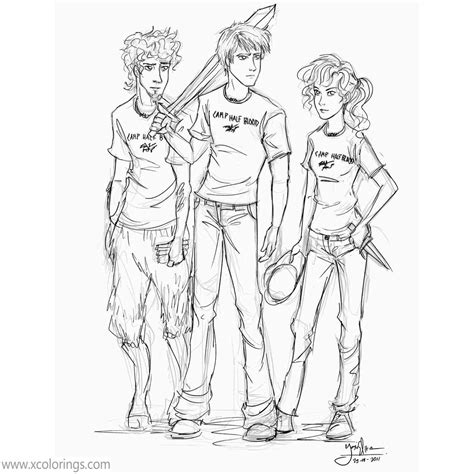 Percy Jackson Coloring Pages With Sword And Shelter