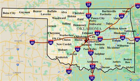 Free Printable Oklahoma Map Collection And Other Us State Maps