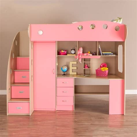 Nika In 2020 Pink Bedroom Furniture Loft Bed Loft Beds For Teens