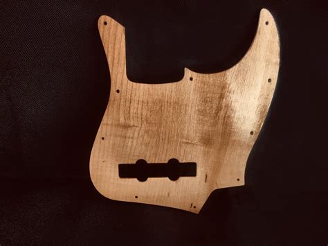 Wood Pickguard Maple Pickguard For Fender Jazz Bass Custom Etsy