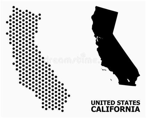 Pixelated Pattern Map Of California Stock Vector Illustration Of