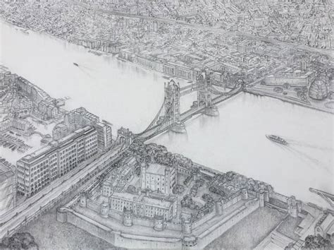 River Thames Drawing By Joao De Haro Saatchi Art