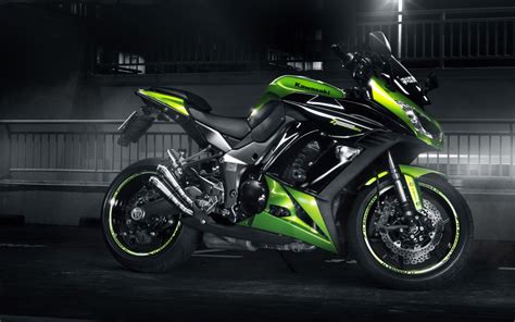 Kawasaki Z1000sx Motorcycle Green Wallpaper 1680x1050 15685