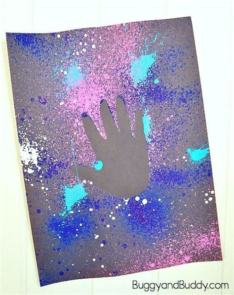 Super Cool Handprint Galaxy Art Project For Kids Handprint Art Art