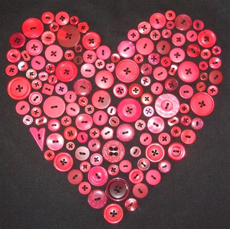 Button Heart Valentine Art Projects Button Crafts Valentine Crafts