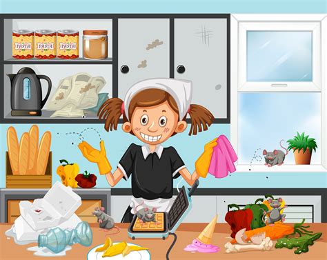 Realice una nueva búsqueda sobre su interés. Dirty kitchen scene with housekeeper - Download Free ...
