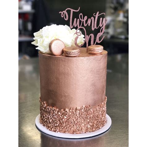 Rose Gold Cake Topper By Cookie Cake Design Cookie Cake Designs 21st