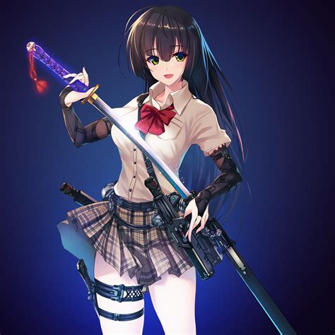 Anime Samurai Girl 2560x2560 Download Hd Wallpaper Wallpapertip