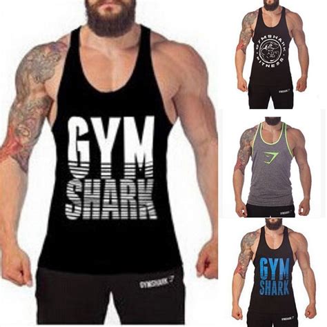 Buy Men Sport Vests Gym T Shirt Body Building Muscle