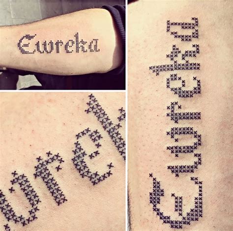 Cross Stitch Tattoos By Turkish Artist Eva Krbdk