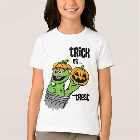 Oscar The Grouch Trick Or Treat T Shirt Zazzle Com Oscar The Grouch T Shirts For Women
