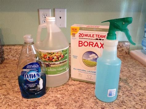 Maybe you would like to learn more about one of these? All purpose cleaning solution: 2 Tbl Vinegar, 2 tsp Borax ...