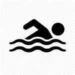 Swimming Icon Swim Pool Icons Stick Figure