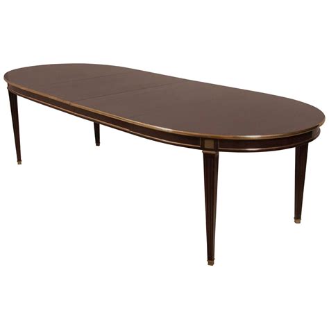 Mahogany Jansen Style Brass Bound Dining Table For Sale At 1stdibs