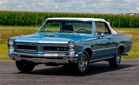 65 Gto Convertible N Rare Fontaine Blue 1965 Pontiac Gto Pontiac