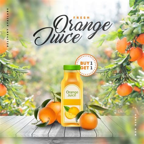 Copie De Fresh Orange Juice Ad Postermywall