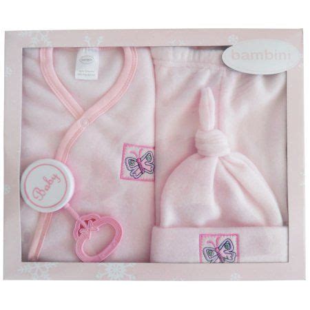 Bambini 4 Piece Fleece Set Pink Baby Gift Sets Baby Gifts Baby Boy