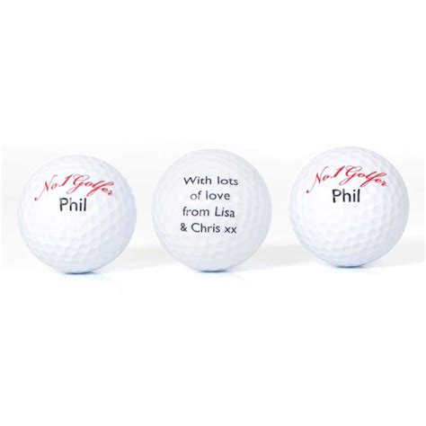 Set Of Personalised No1 Golfer Golf Ball Buy From