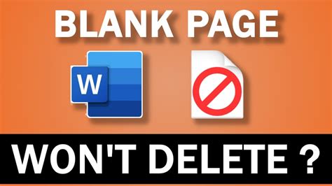 How To Delete A Blank Page You Cant Delete In Word Updated Youtube