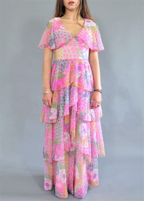 Vintage Festival Dress Boho Vintage Dress Designer Vintage Clothing