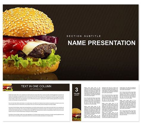 Presentation Burger Hamburger Cheeseburger Powerpoint Template