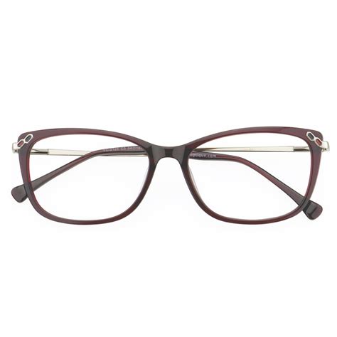 Yc 2125 Rectangle Red Eyeglasses Frames Leoptique