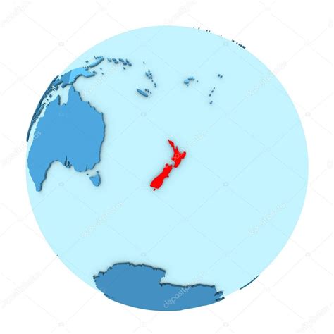 New Zealand On Globe Isolated — Stock Photo © Tomgriger 142763619