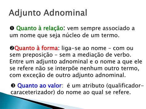 Adjunto Adnominal E Complemento Nominal Exemplos