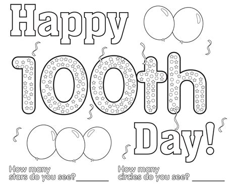 Free 100th Day Coloring Sheets Download Them Today For Your Classroom