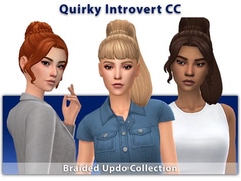 The Sims Resource Braided Updo Collection