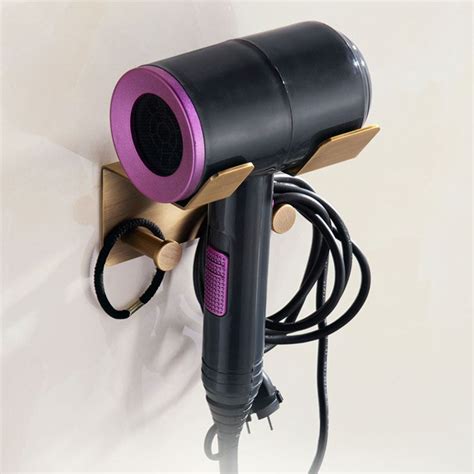 european hair dryer holder copper brushed wall mounted holder
