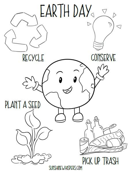 Free Earth Day Printables For Kids Sunshine Whispers