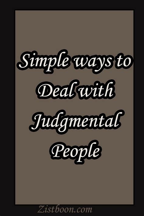 This Is How You Can Deal With Judgmental People Zistboon Judgmental