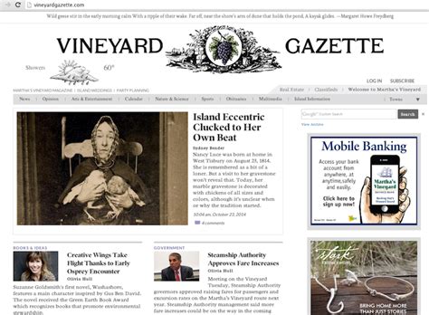 The Vineyard Gazette Marthas Vineyard News Our New Web Address
