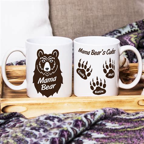 Mama Bear Personalized Coffee Mug In 2020 Personalized Coffee Mugs