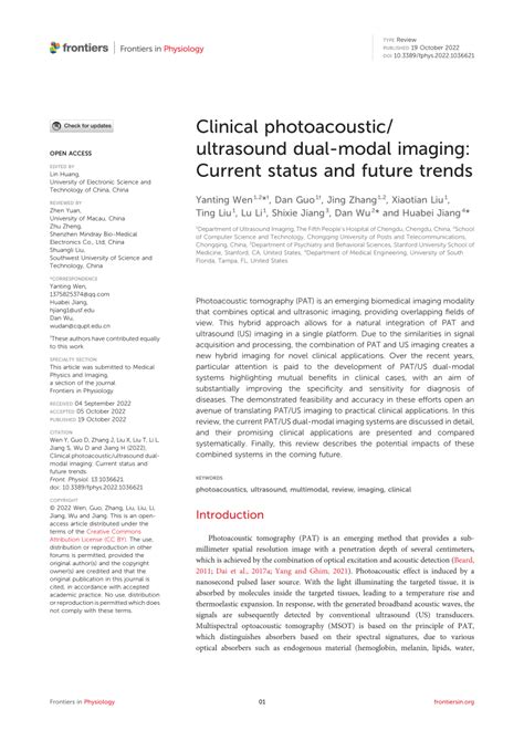 Pdf Clinical Photoacousticultrasound Dual Modal Imaging Current