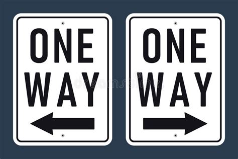 One Way Sign Right And Left Road Direction Arrow Sign Vector