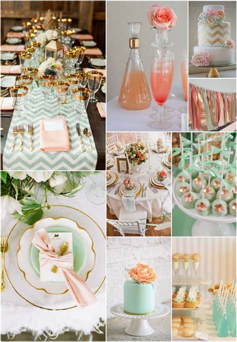 Inspiration Mint Peach And Gold Weddings By Malissa Barbados Weddings